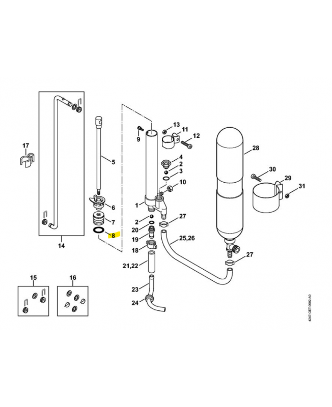 Joint torique 21,82x3,53 Stihl ref. 9645-945-7670