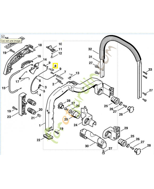 Ressort connexion 4221-442-1601. Pièce de rechange Sithl / Vicking