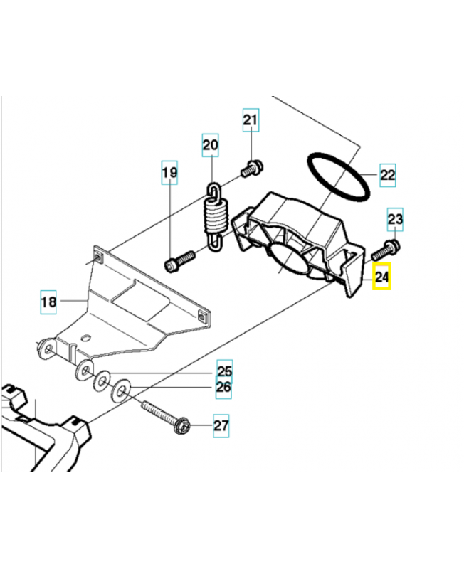 Support 537080601. Pièce de rechange Husqvarna