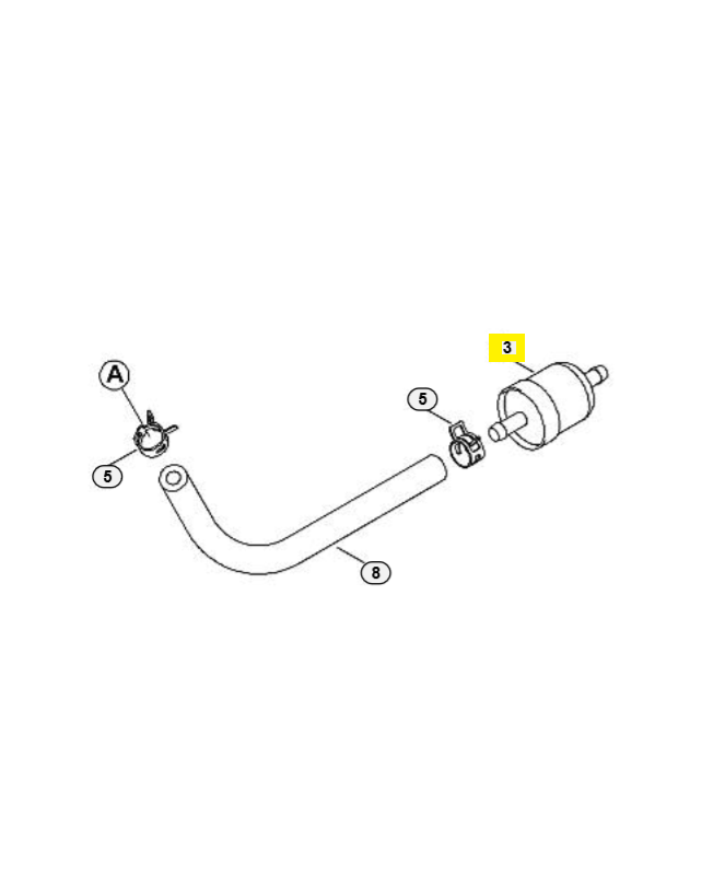 Filtre carburant 0001-350-1800. Pièce de rechange Sithl / Vicking