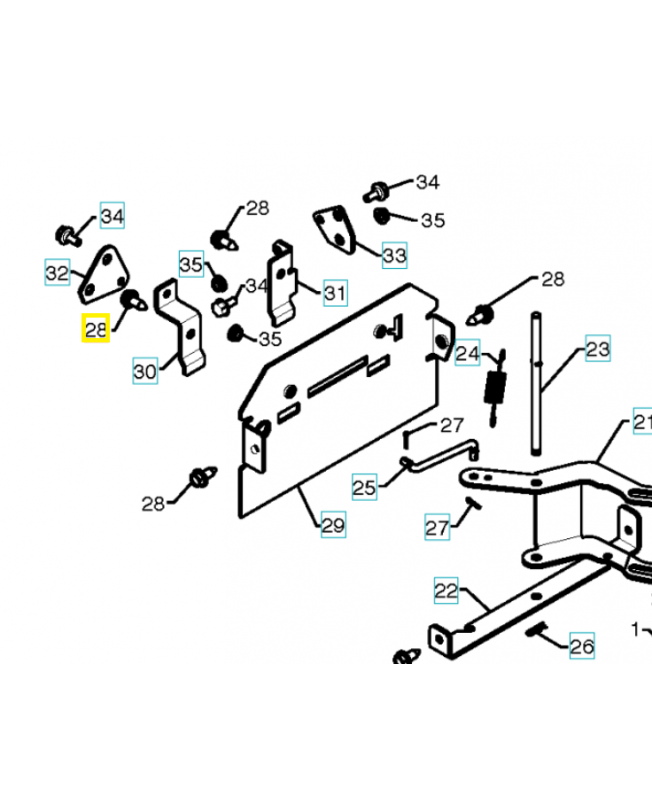 Boulon 532428867. Pièce de rechange Husqvarna