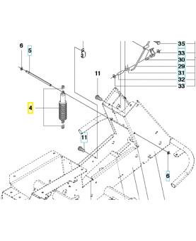Amortisseur 506938301. Pièce de rechange Husqvarna