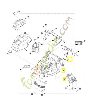 Carter de coupe 6338-700-8510. Pièce de rechange Sithl / Vicking