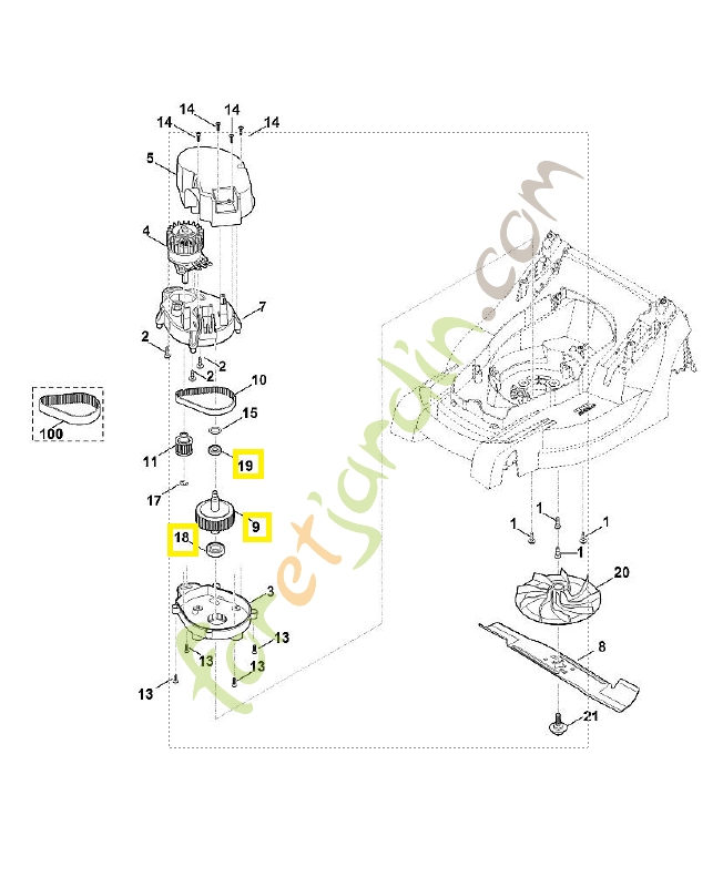 Arbre complet 6338-700-3500. Pièce de rechange Sithl / Vicking Arbre complet 6338-700-3500. Pièce de rechange Sithl / Vicking