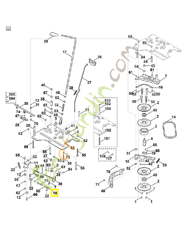 Coussinet sphérique b13 9666-003-7023. Pièce de rechange Sithl / Vicking