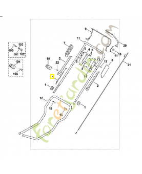 Câble de commande 6361-700-7511. Pièce de rechange Sithl / Vicking