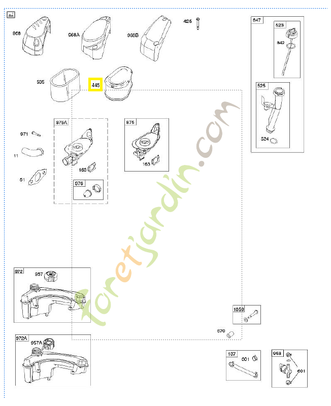 792038 Filtre à air Briggs & Stratton 0003-000-1967