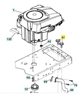 Boulon 5/16-18x3/4 532171877. Pièce de rechange Husqvarna