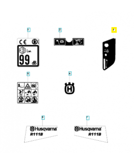 Étiquette 575222701. Pièce de rechange Husqvarna