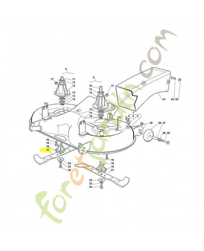 Lame droite mt 745/785/s 6151-702-0106 Lame droite mt 745/785/s 6151-702-0106