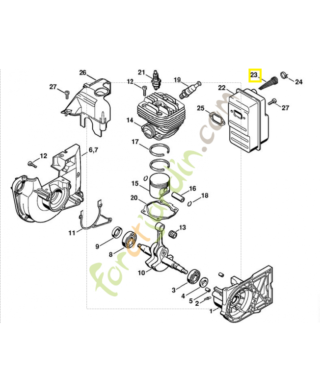 Grille 4223-141-9000. Pièce de rechange Sithl / Vicking