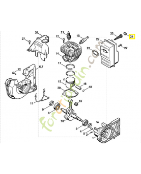 Agrafe 4223-141-6600. Pièce de rechange Sithl / Vicking