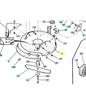 Carter de coupe 519653347. Pièce de rechange Husqvarna