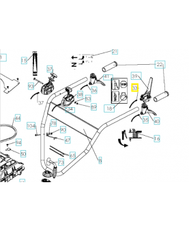 Câble frein moteur 585425601. Pièce de rechange Husqvarna