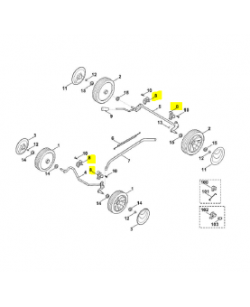 Support d'axe 6371-704-1210. Pièce détachée Stihl / Vicking