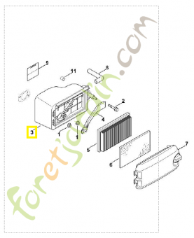 Boitier de filtre 0002-120-2701. Pièce de rechange Sithl / Vicking