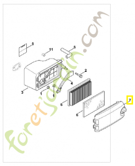 Couvercle de filtre complet 0002-140-1001. Pièce de rechange Sithl / Vicking