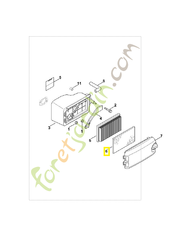 Préfiltre 0002-124-1500. Pièce de rechange Sithl / Vicking Préfiltre 0002-124-1500. Pièce de rechange Sithl / Vicking