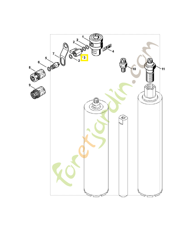 Robinet d’arrêt 1/4 4201-700-4500. Pièce de rechange Sithl / Vicking