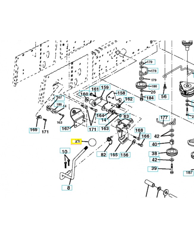 Pommeau 532121274. Pièce de rechange Husqvarna