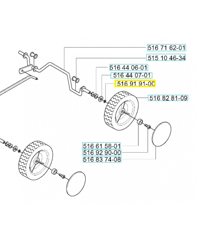 Joint torique 516919100. Pièce de rechange Husqvarna