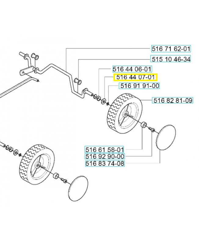 Rondelle 516440701. Pièce de rechange Husqvarna Rondelle 516440701. Pièce de rechange Husqvarna