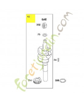 793615 Vilebrequin. Pièce de rechange pour moteur thermique Briggs et Straton