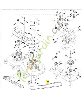 Courroie trapézoïdale 6170-704-2150. Pièce de rechange Sithl / Vicking