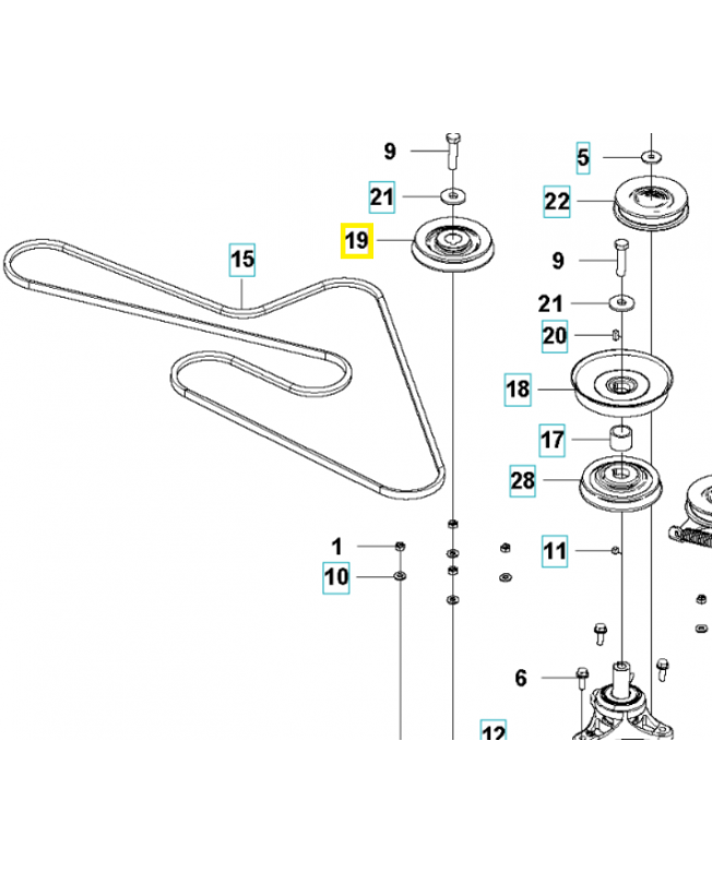 Poulie 535429001. Pièce de rechange Husqvarna Poulie 535429001. Pièce de rechange Husqvarna