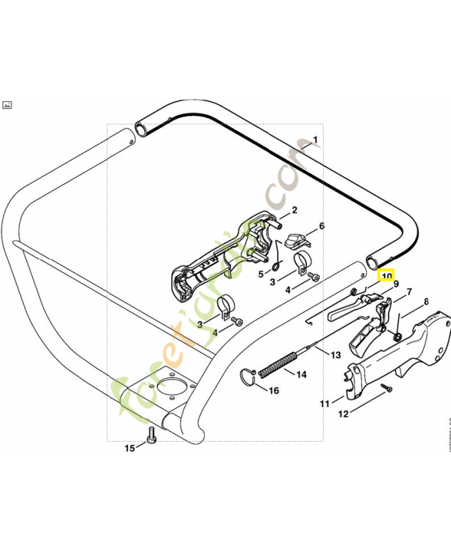 Ressort coude 4137-182-4502. Pièce de rechange Sithl / Vicking