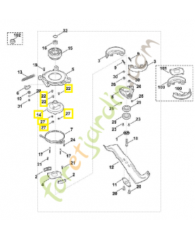 Cloche embrayage mb 650 6360-160-2901. Pièce de rechange Sithl / Vicking