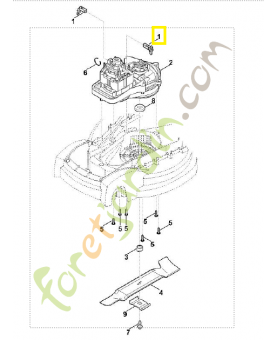Balai de charbon 6311-007-1095. Pièce détachée Stihl / Vicking