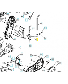 Corps de béquille 544309201. Pièce de rechange Husqvarna