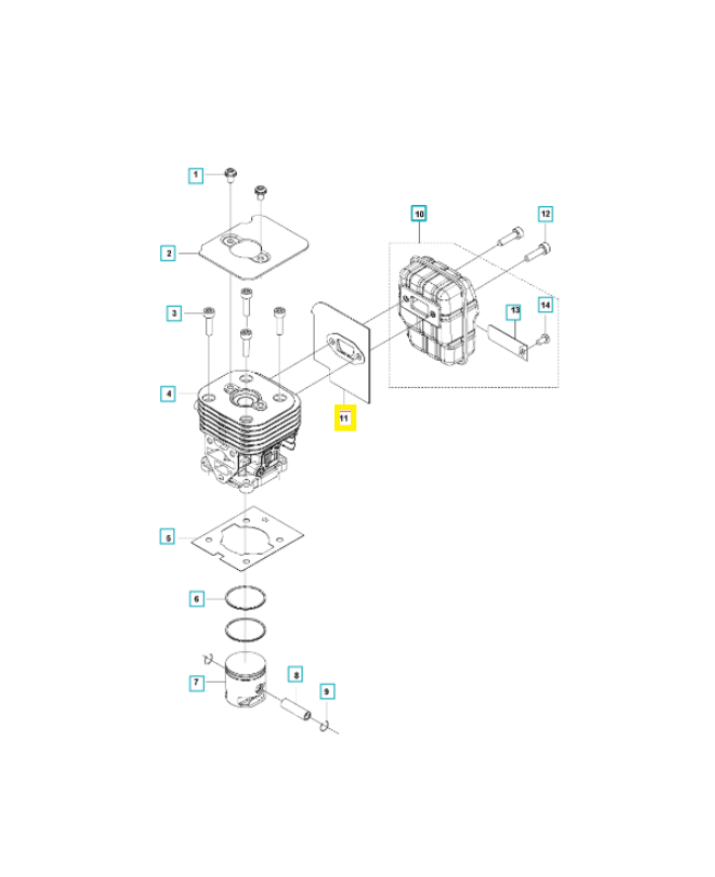 Joint 578408101. Pièce de rechange Husqvarna
