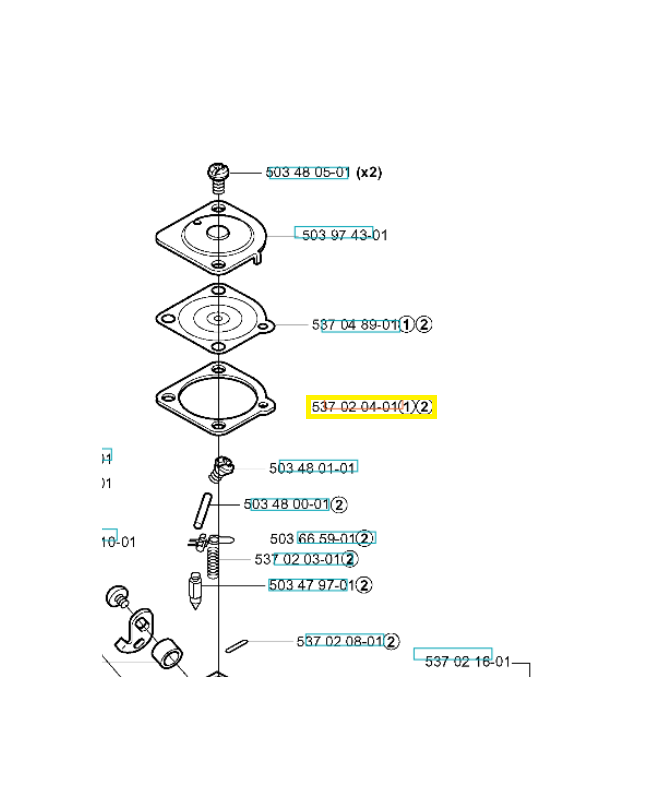 Joint 537020401. Pièce de rechange Husqvarna