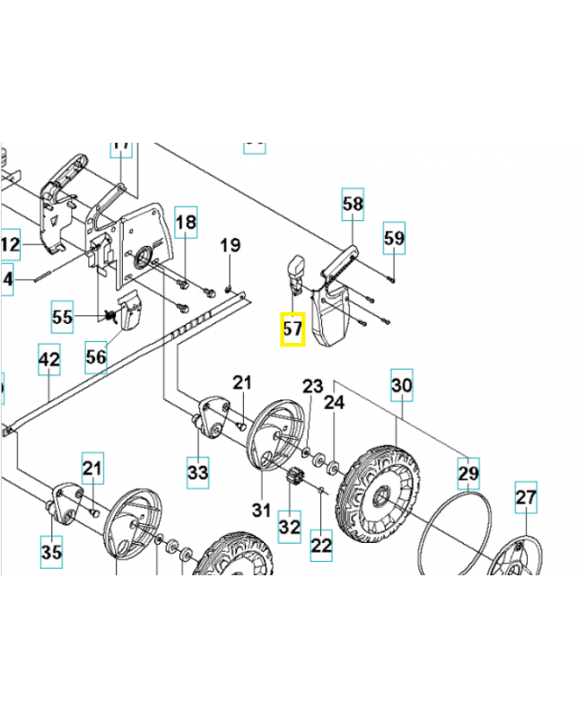 Bouton 505140501. Pièce de rechange Husqvarna
