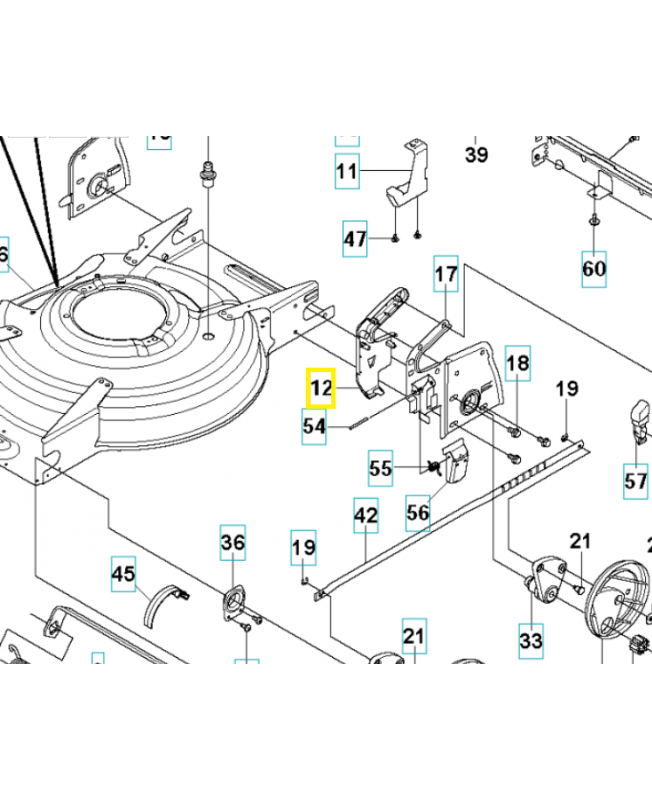 Demi couvercle 505144001. Pièce de rechange Husqvarna
