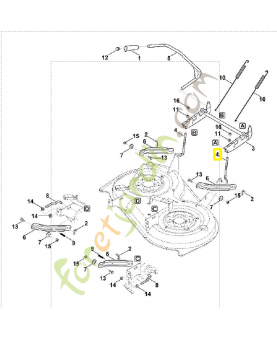 Tige filetée 6165-703-4610. Pièce de rechange Sithl / Vicking