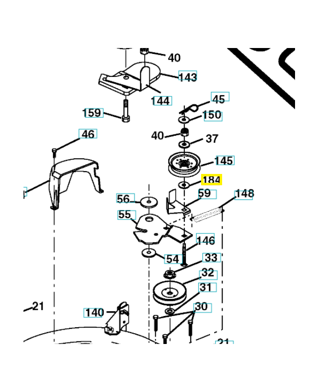 Rondelle 819131410. Pièce de rechange Husqvarna