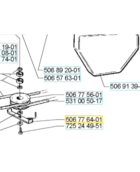 Guide courroie 506776401. Pièce de rechange Husqvarna
