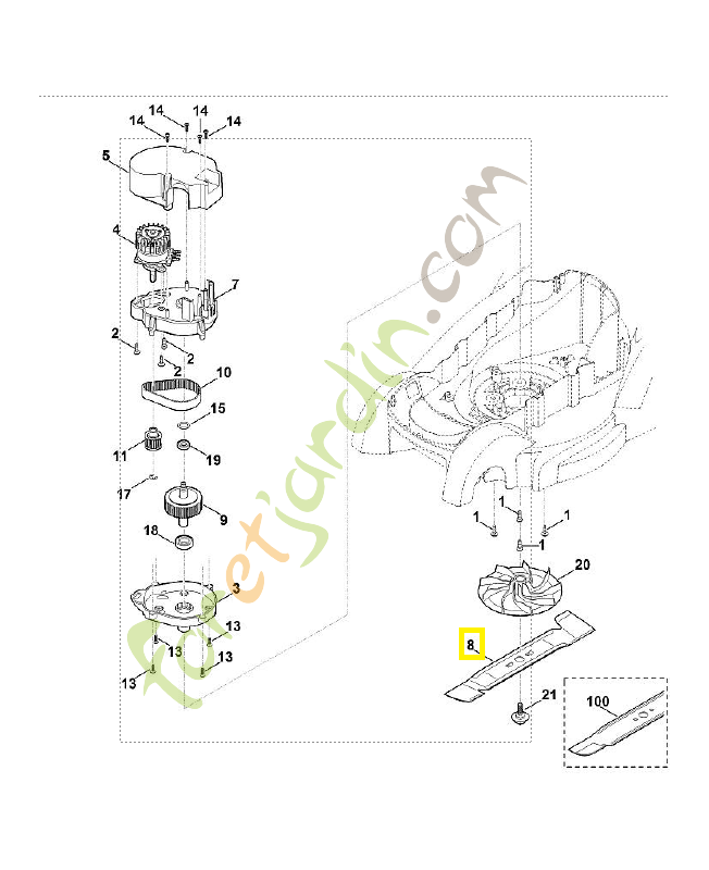 Lame ma 339-339c 6320-702-0130. Pièce de rechange Sithl / Vicking