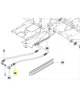 Tuyau hydraulique 535450402. Pièce de rechange Husqvarna