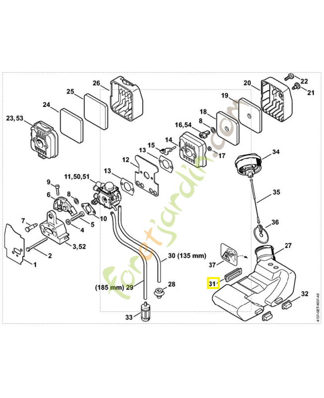 Pièce intercalaire 4137-352-8100. Pièce de rechange Sithl / Vicking