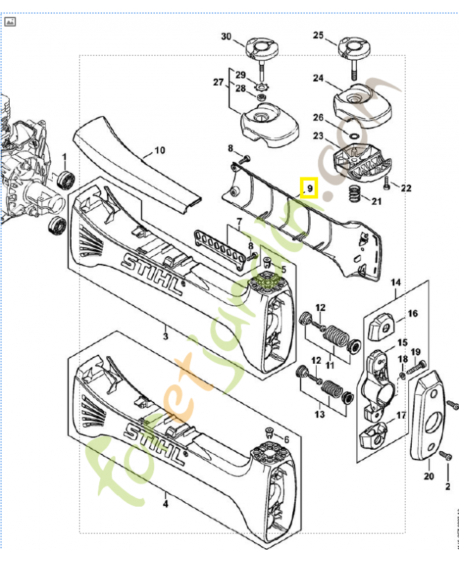 Pièce de protection 4148-791-4300. Pièce de rechange Sithl / Vicking