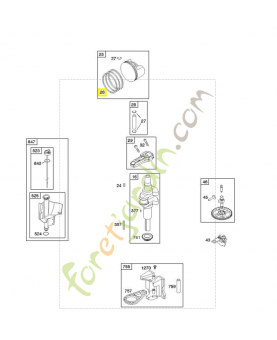 792306 Jeu de bagues 0003-000-1983. Pièce de rechange pour moteur thermique Briggs et Straton