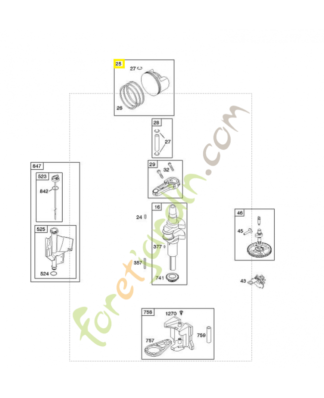 792307 Ensemble piston 0003-000-1984. Pièce de rechange pour moteur thermique Briggs et Straton 792307 Ensemble piston 0003-000-1984. Pièce de rechange pour moteur thermique Briggs et Straton