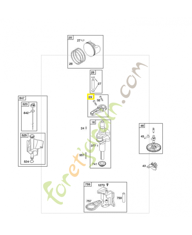 791633 Bielle Briggs & Stratton 0003-000-1924 791633 Bielle Briggs & Stratton 0003-000-1924