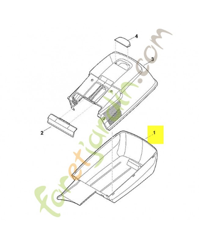 Partie inferieure du bac