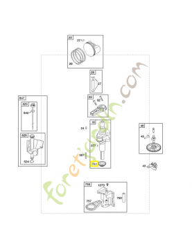 697128 Pignon de vilebrequin Briggs & Stratton 0003-000-1521