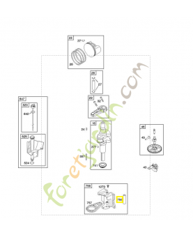 697392 Broche contrepoids 0003-000-1554. Pièce de rechange pour moteur thermique Briggs et Straton